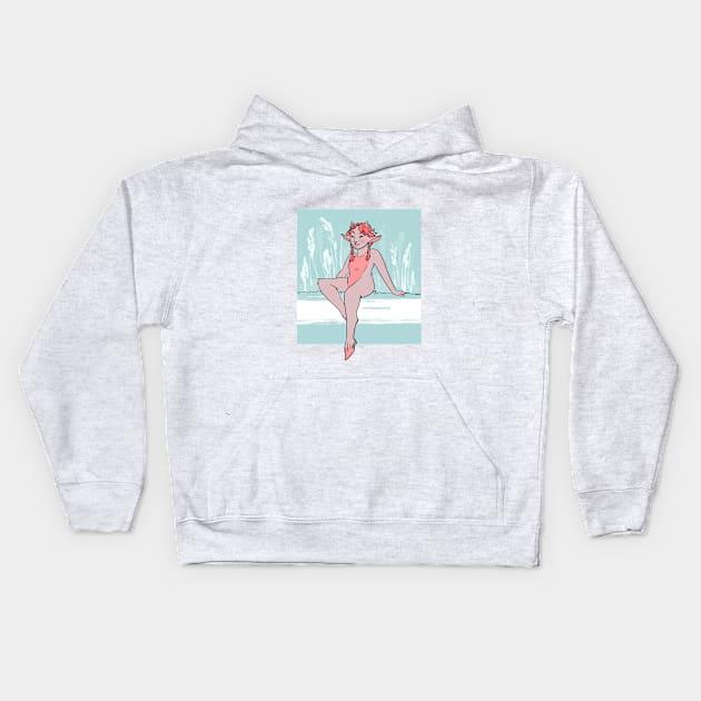 Faun Girl Kids Hoodie by DonCorgi